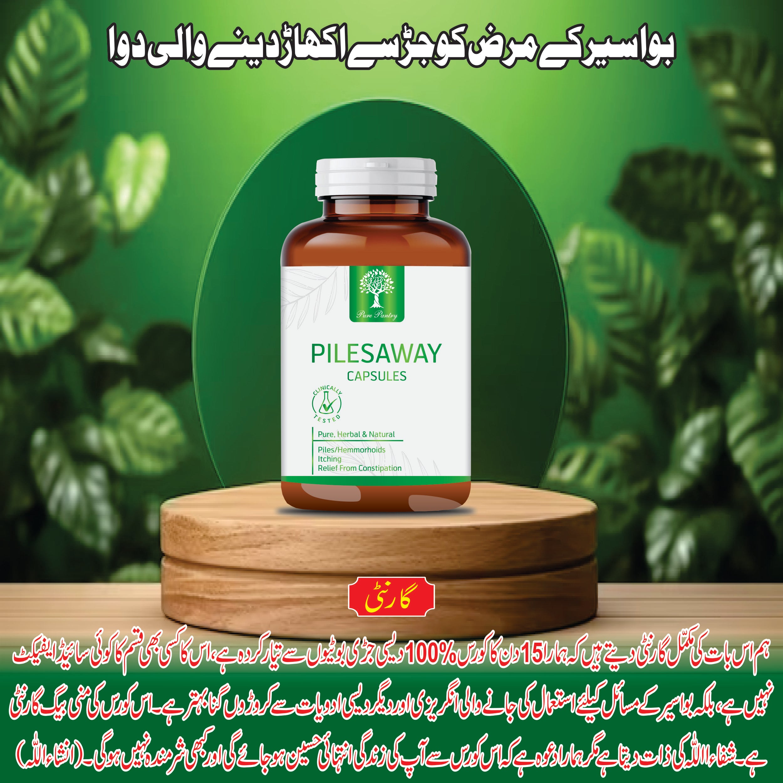 PILESAWAY Herbal Capsules By PURE PANTRY