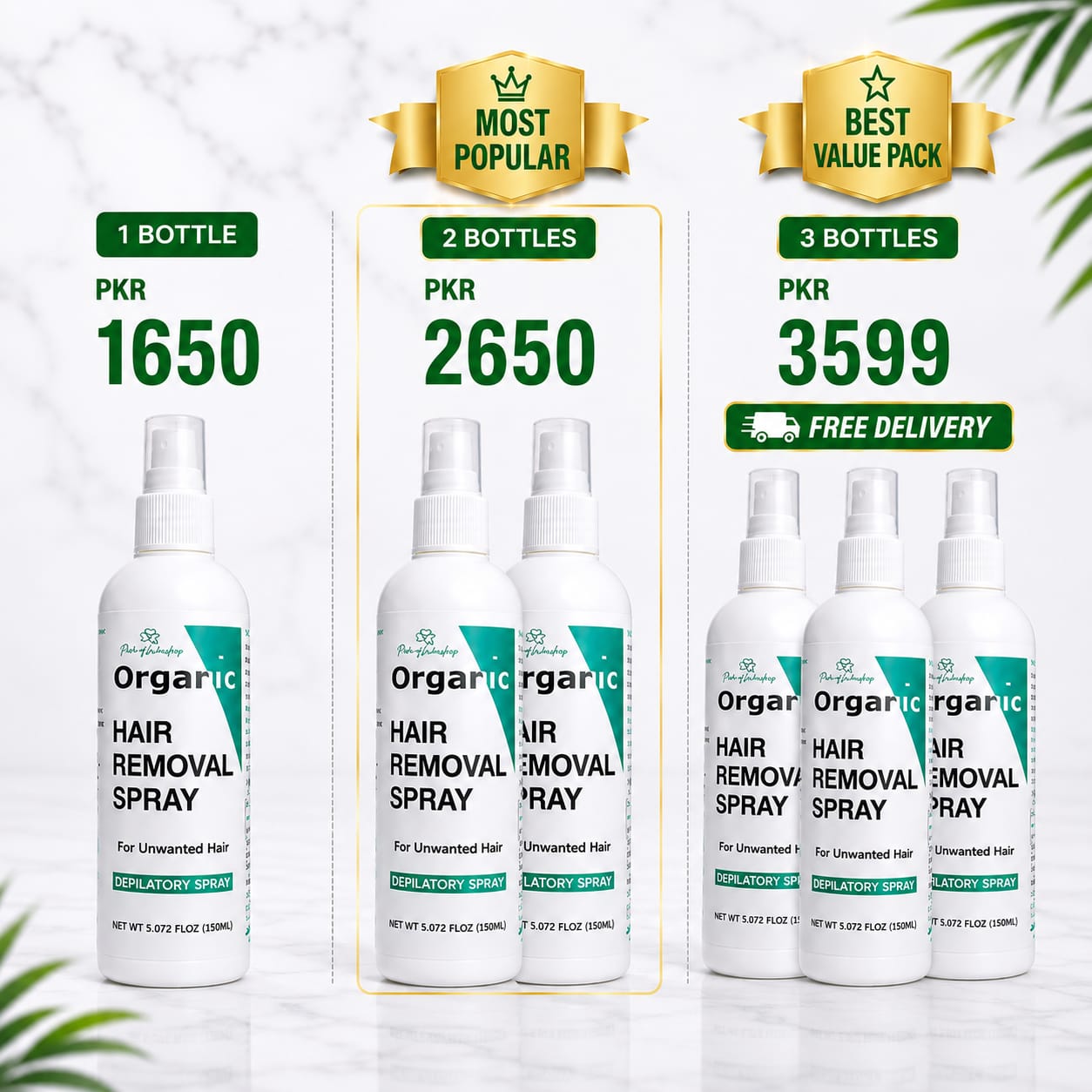 ORGANIC HAIR REMOVAL SPRAY