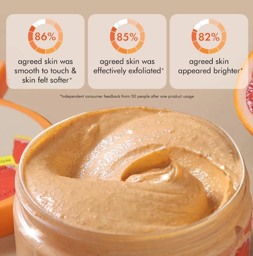 Glow Boost Grapefruit Body Scrub | Gently Exfoliates & Brightens Skin By SKINIFY